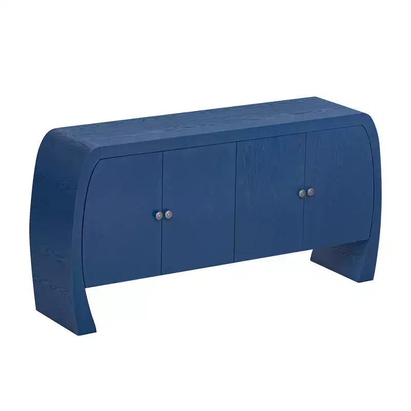Meubles de rangement, buffet bas de sol à 4 portes, buffet avec pieds incurvés, buffet d'appoint pour salon