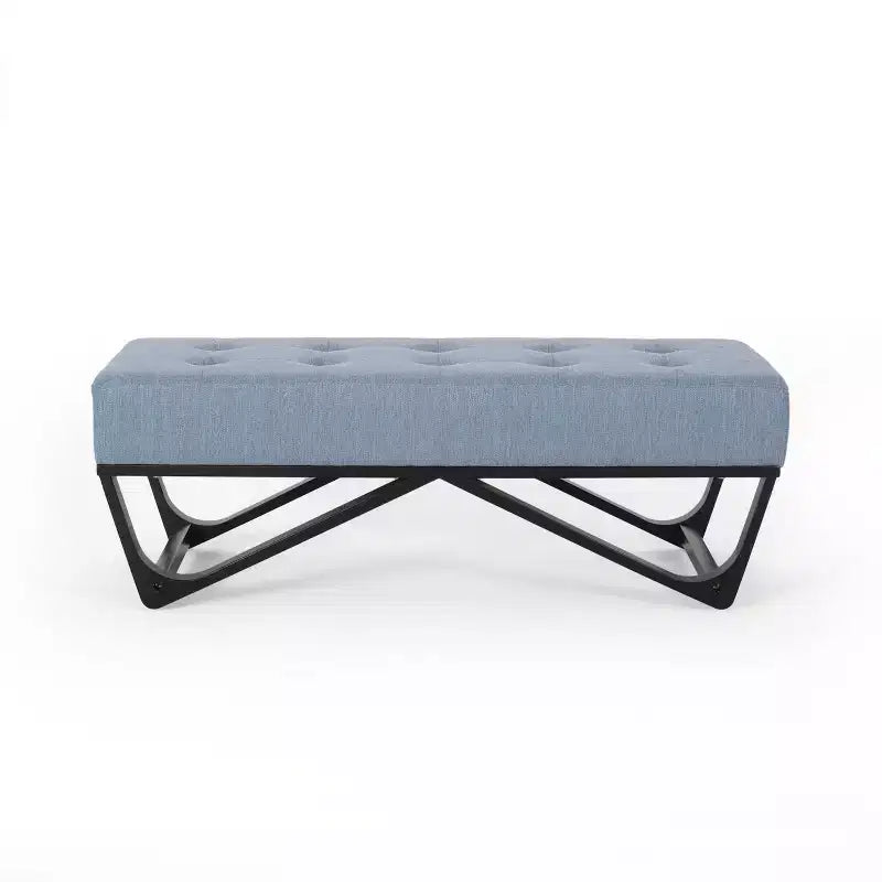 Pouf Rectangulaire avec Coussin, Banc de Lit avec Pieds Élégants, Repose-Pieds pour Salon, Chambre, Entrée