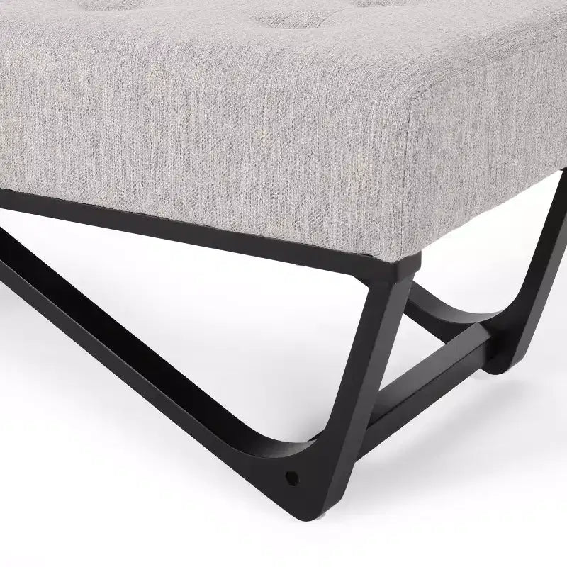 Pouf Rectangulaire avec Coussin, Banc de Lit avec Pieds Élégants, Repose-Pieds pour Salon, Chambre, Entrée