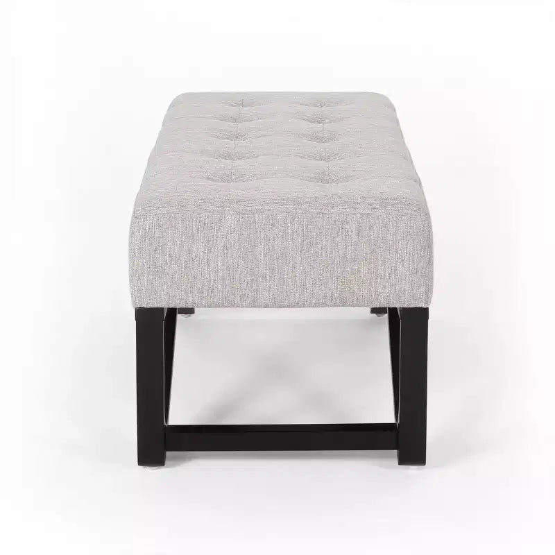 Pouf Rectangulaire avec Coussin, Banc de Lit avec Pieds Élégants, Repose-Pieds pour Salon, Chambre, Entrée