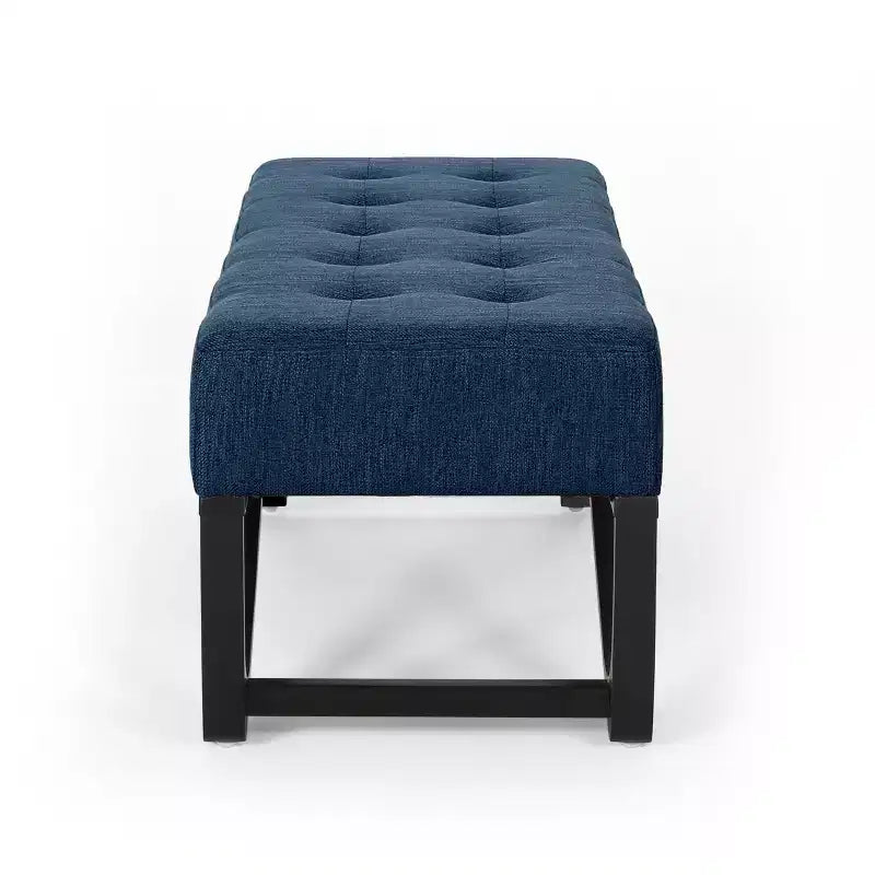 Pouf Rectangulaire avec Coussin, Banc de Lit avec Pieds Élégants, Repose-Pieds pour Salon, Chambre, Entrée