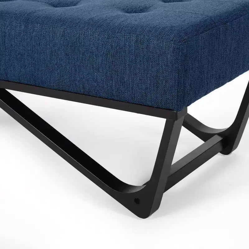Pouf Rectangulaire avec Coussin, Banc de Lit avec Pieds Élégants, Repose-Pieds pour Salon, Chambre, Entrée