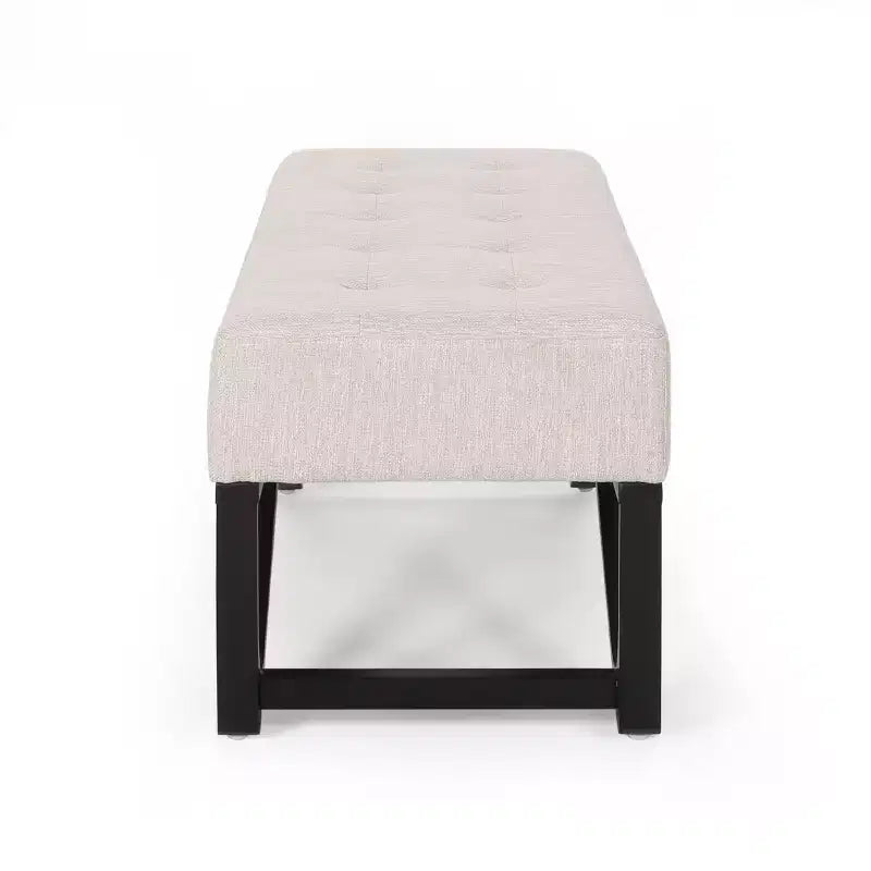 Pouf Rectangulaire avec Coussin, Banc de Lit avec Pieds Élégants, Repose-Pieds pour Salon, Chambre, Entrée