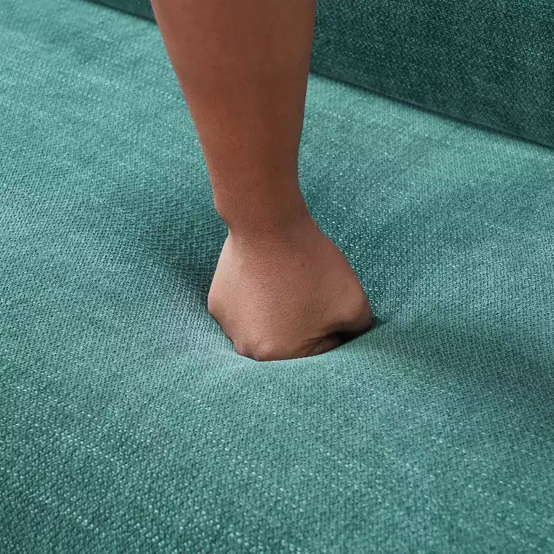 Banc de salle à manger moderne en bois rembourré avec pieds en hévéa