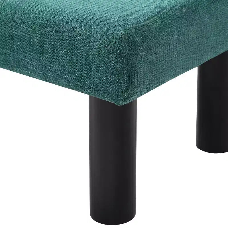 Banc de salle à manger moderne en bois rembourré avec pieds en hévéa
