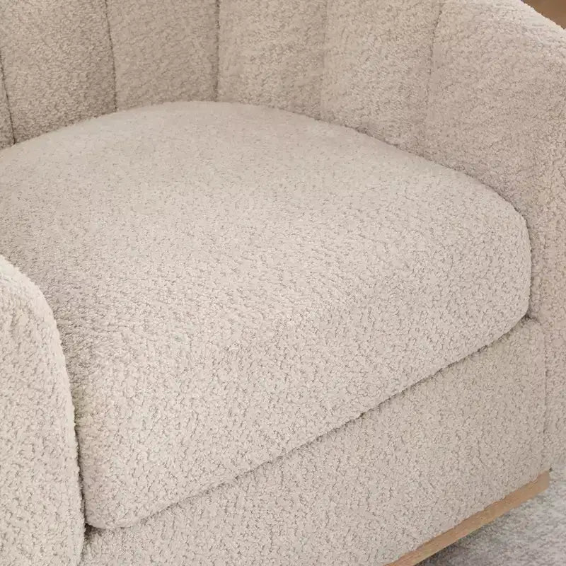 Fauteuil club pivotant moderne en chenille, fauteuil d'appoint avec piètement en métal, fauteuil lounge rembourré pour salon, bureau, chambre à coucher