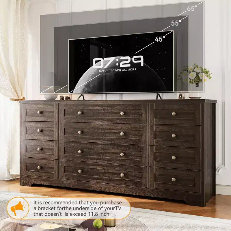 Commode, Commode en bois de 160 cm de large, Meuble TV moderne pour téléviseur de 65 pouces, Chambre à coucher, Salon, Entrée