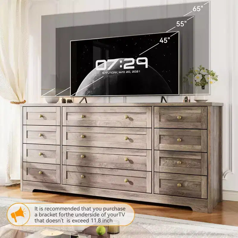 Commode, Commode en bois de 160 cm de large, Meuble TV moderne pour téléviseur de 65 pouces, Chambre à coucher, Salon, Entrée