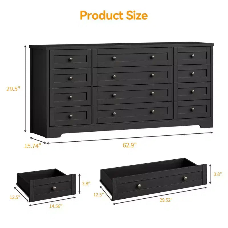 Commode, Commode en bois de 160 cm de large, Meuble TV moderne pour téléviseur de 65 pouces, Chambre à coucher, Salon, Entrée