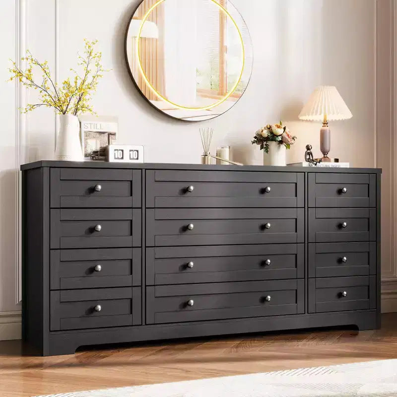 Commode, Commode en bois de 160 cm de large, Meuble TV moderne pour téléviseur de 65 pouces, Chambre à coucher, Salon, Entrée