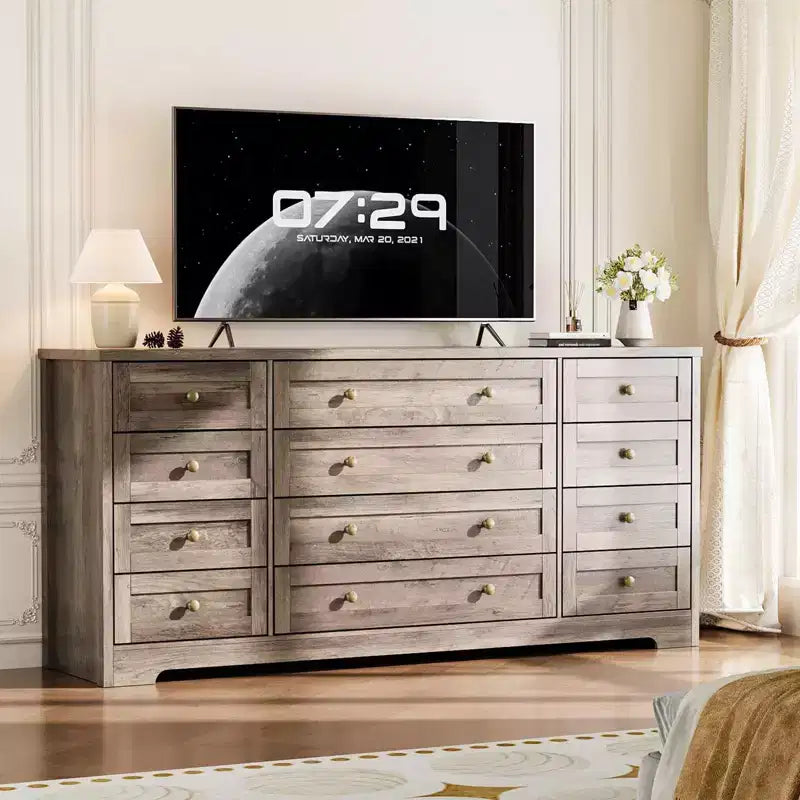 Commode, Commode en bois de 160 cm de large, Meuble TV moderne pour téléviseur de 65 pouces, Chambre à coucher, Salon, Entrée