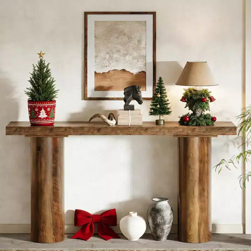 Lantine 63 Farmhouse Entryway Console Table, Narrow Long Sofa Table for Living Room, Hallway, Entrance, Foyer