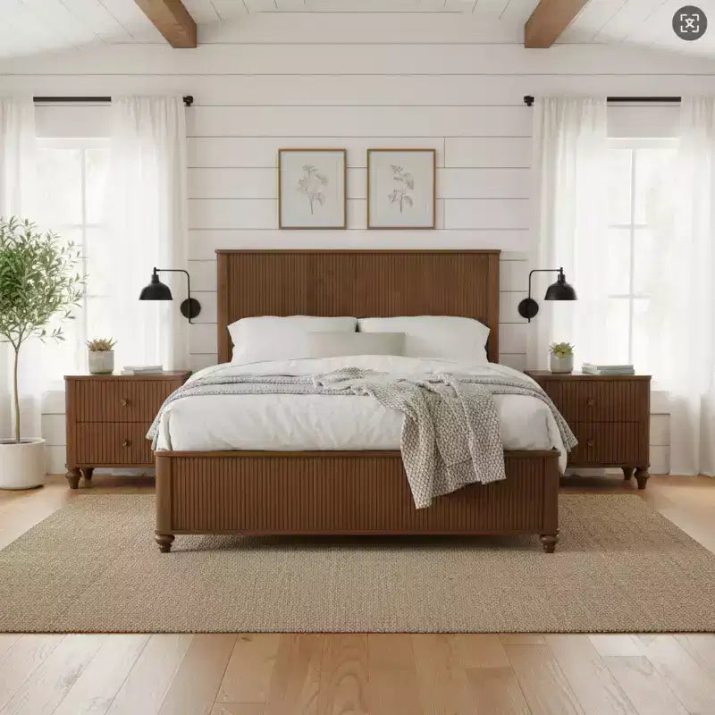 Christopher Knight Home Renata Modern Wooden Bed Frame with Headboard and Footboard
