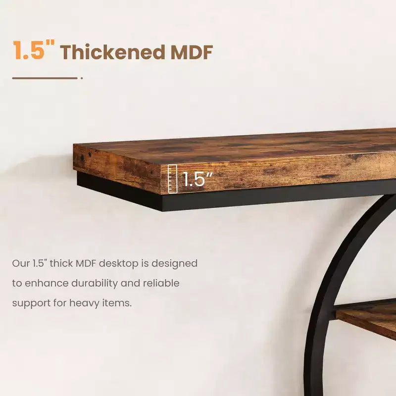 Entryway Table, 5-Tier Console Tables for Entryway, Industrial Narrow Sofa Tables with Storage for Living Room, Long Entry Hallway