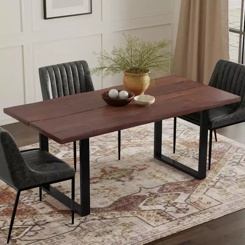 Amity 72 inch x 36 inch Rectangle Modern Industrial Dining Table