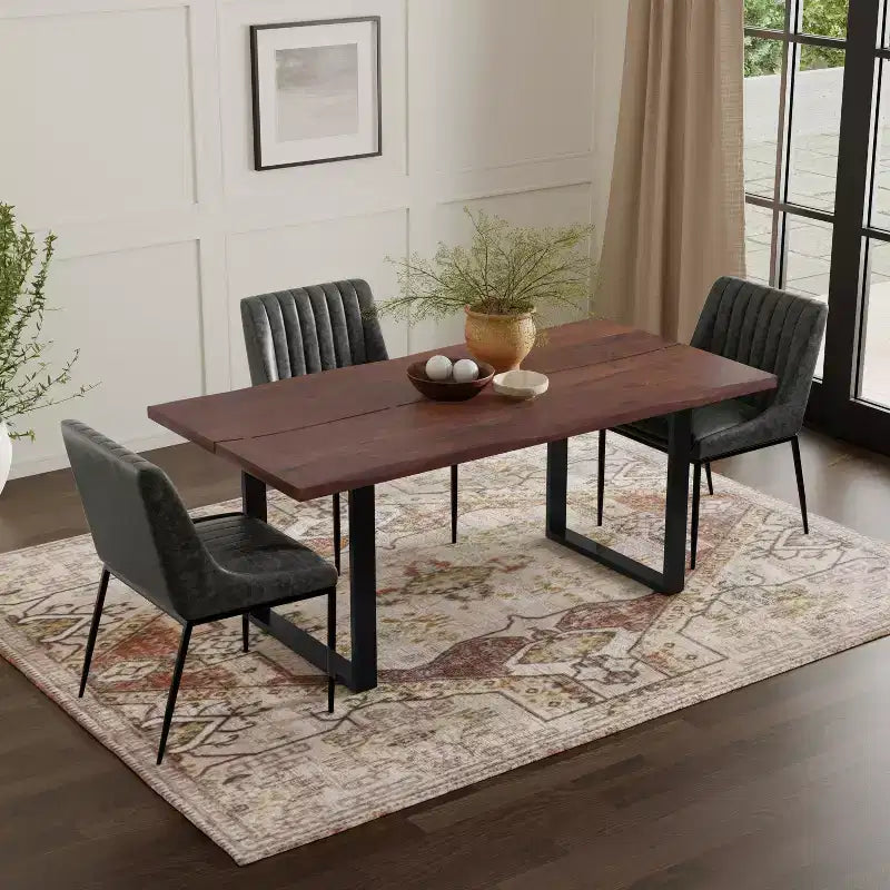 Amity 72 inch x 36 inch Rectangle Modern Industrial Dining Table