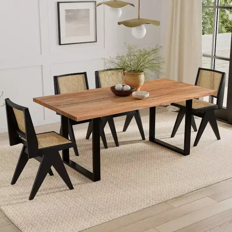 Amity 72 inch x 36 inch Rectangle Modern Industrial Dining Table