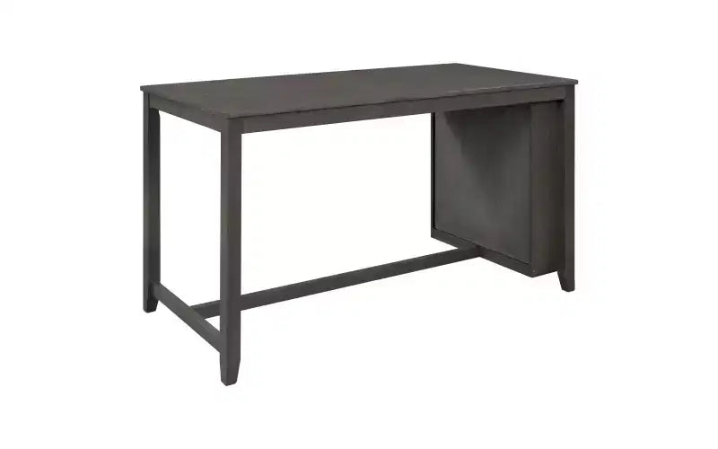 Counter Height Dining Table Set for 4, Wood Bar Table with Storage shelf and 2 stools & 2 Chairs for Small Places