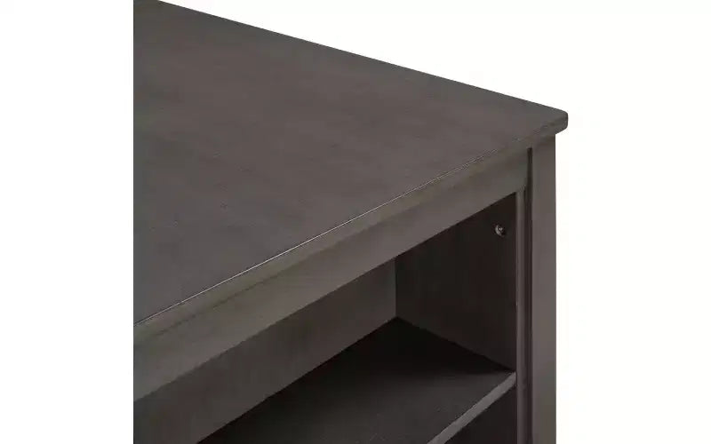 Counter Height Dining Table Set for 4, Wood Bar Table with Storage shelf and 2 stools & 2 Chairs for Small Places