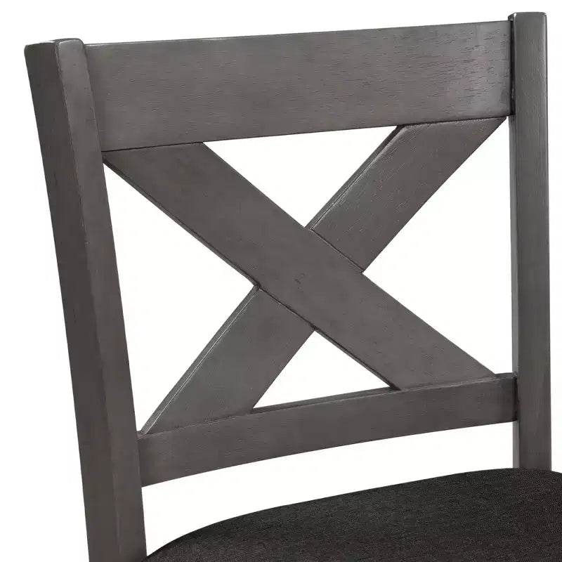 Counter Height Dining Table Set for 4, Wood Bar Table with Storage shelf and 2 stools & 2 Chairs for Small Places