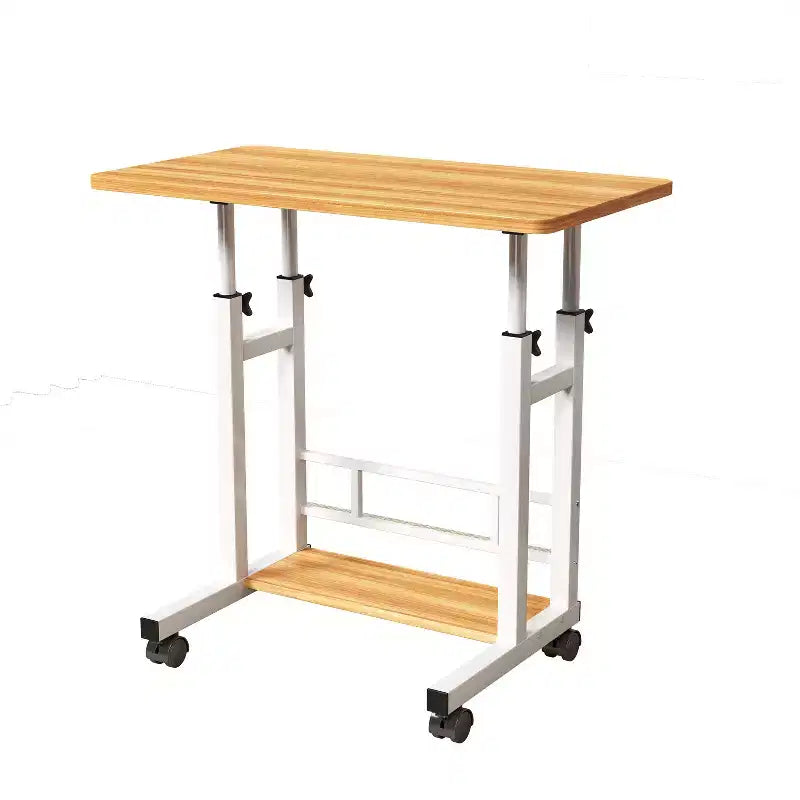 Standing Desk Adjustable Height, Mobile Small Stand Up Computer Rolling Desks Portable Laptop Desks with Wheels for Home Office, Height 27-35.5