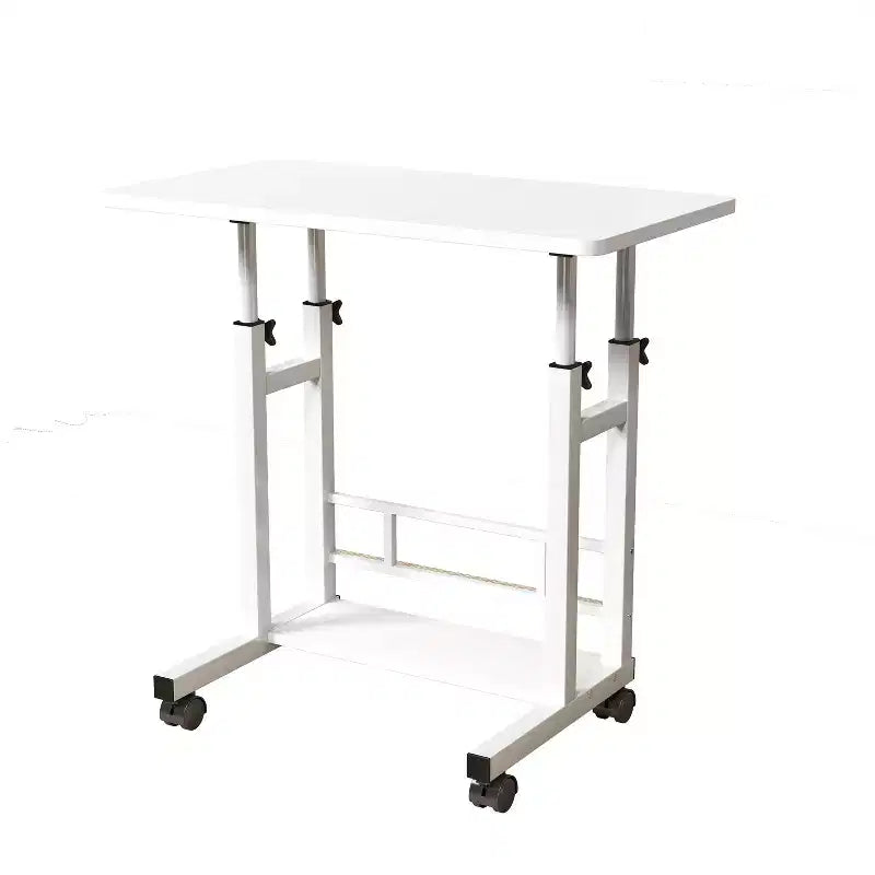 Standing Desk Adjustable Height, Mobile Small Stand Up Computer Rolling Desks Portable Laptop Desks with Wheels for Home Office, Height 27-35.5