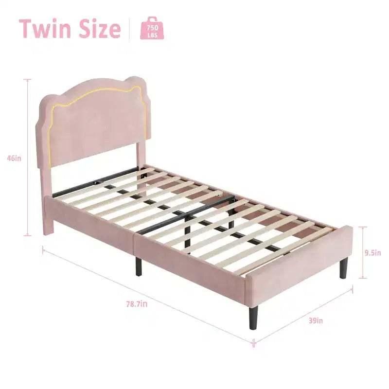 Luxury Velvet Platform Bed Frame with Adjustable Bear Headboard  Noise-Free Upholstered Bed, No Box Spring Required, Modern Bedroom Statement Piece