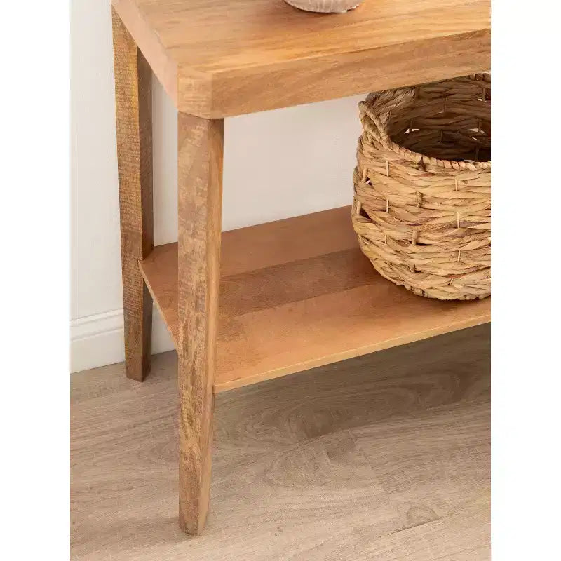 Kate and Laurel Talcott Wood Console Table, 36x14x33, Natural