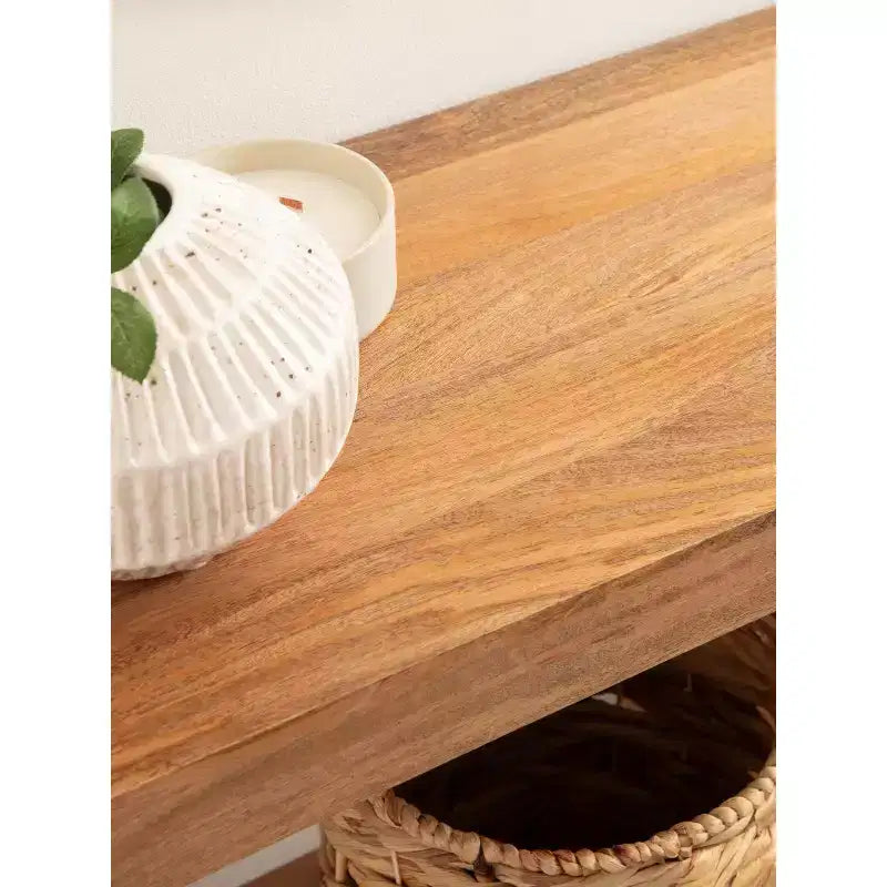 Kate and Laurel Talcott Wood Console Table, 36x14x33, Natural