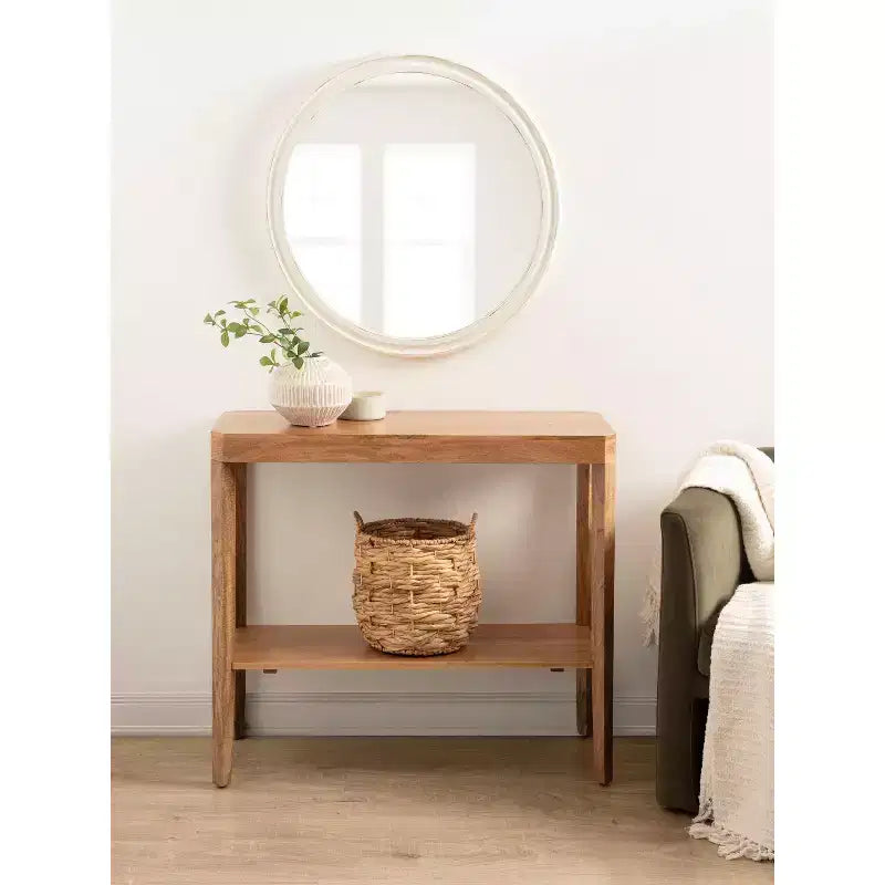 Kate and Laurel Talcott Wood Console Table, 36x14x33, Natural