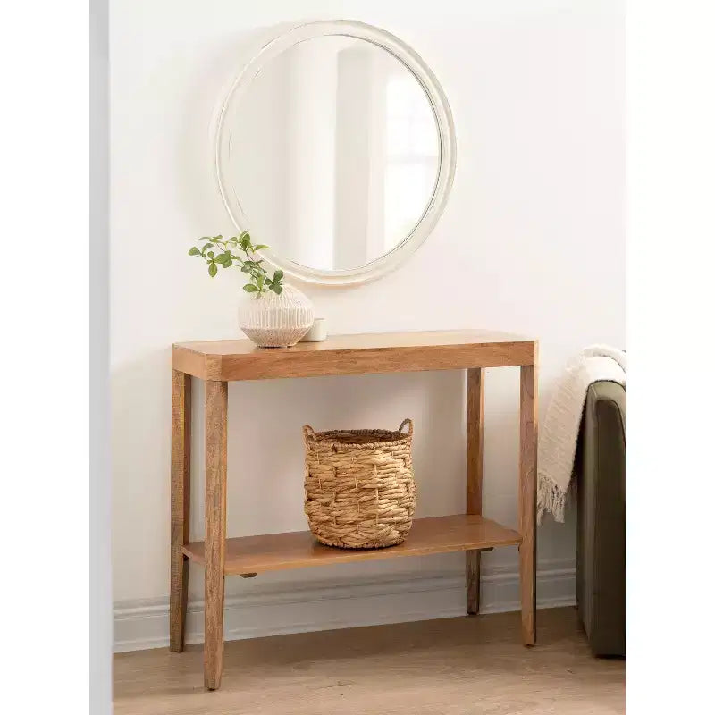Kate and Laurel Talcott Wood Console Table, 36x14x33, Natural