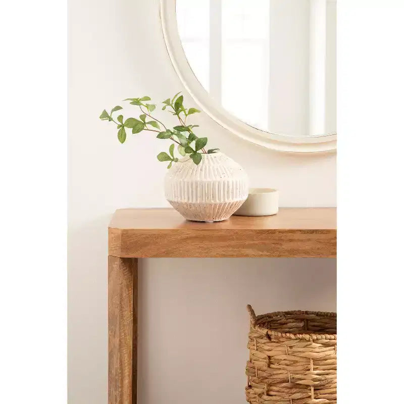 Kate and Laurel Talcott Wood Console Table, 36x14x33, Natural