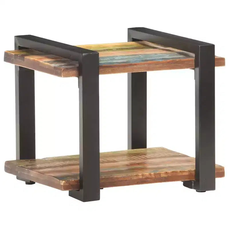 vidaXL Bedside Cabinet Natural wood Rough mango wood, iron Medium