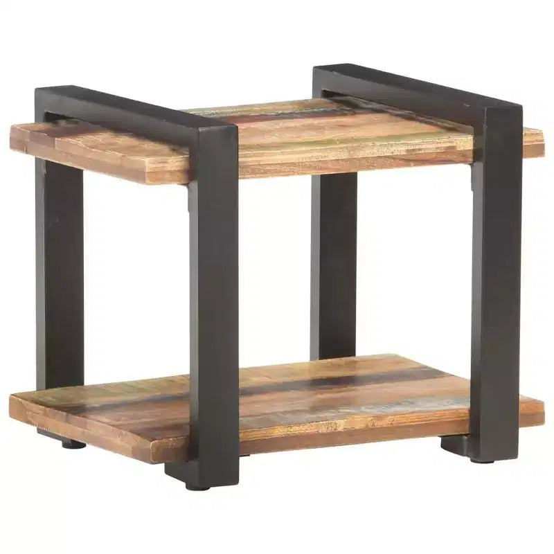 vidaXL Bedside Cabinet Natural wood Rough mango wood, iron Medium