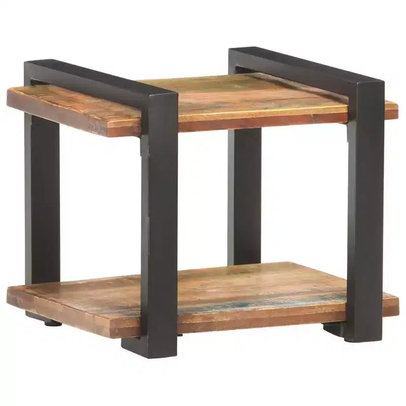 vidaXL Bedside Cabinet Natural wood Rough mango wood, iron Medium