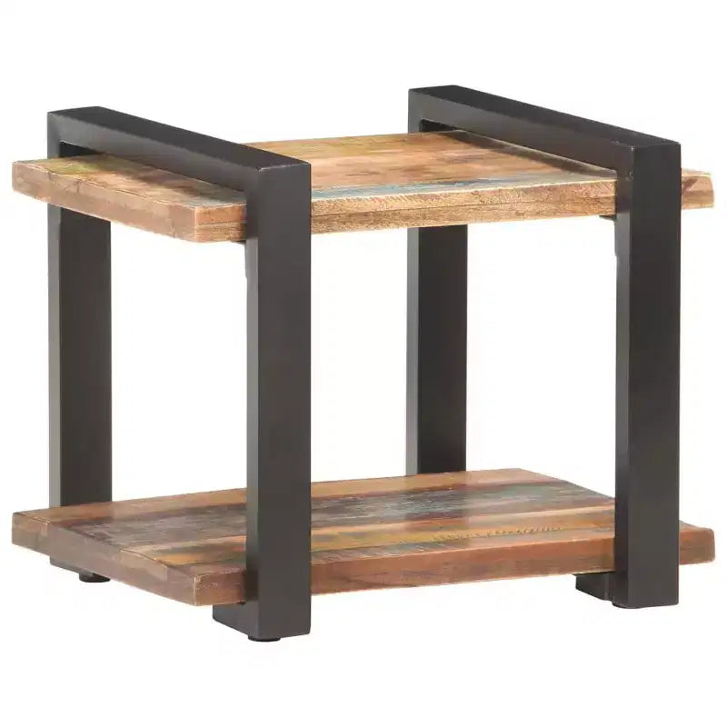vidaXL Bedside Cabinet Natural wood Rough mango wood, iron Medium