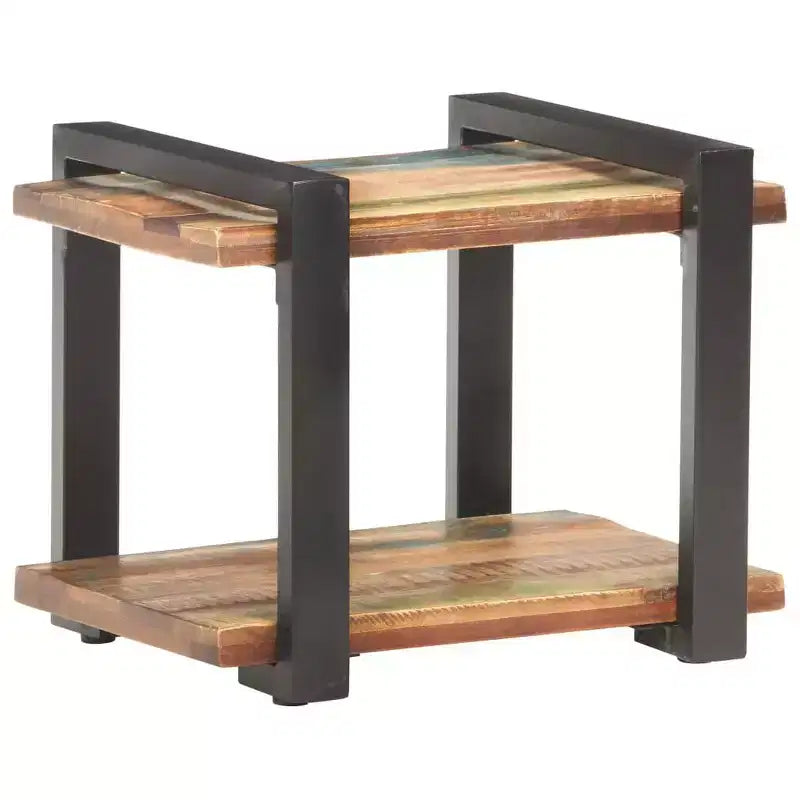 vidaXL Bedside Cabinet Natural wood Rough mango wood, iron Medium