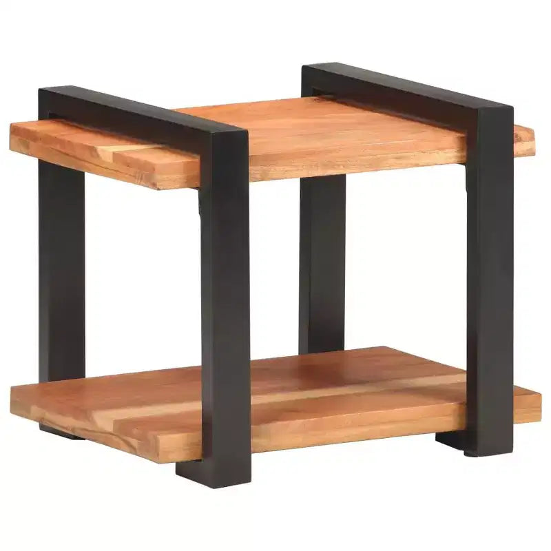 vidaXL Bedside Cabinet Natural wood Rough mango wood, iron Medium