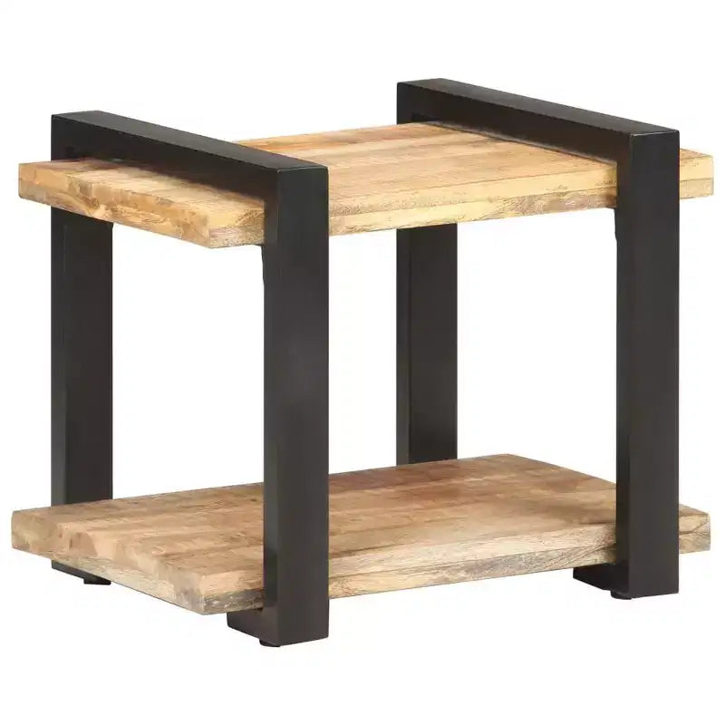 vidaXL Bedside Cabinet Natural wood Rough mango wood, iron Medium