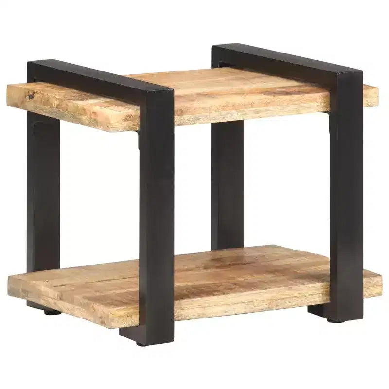vidaXL Bedside Cabinet Natural wood Rough mango wood, iron Medium