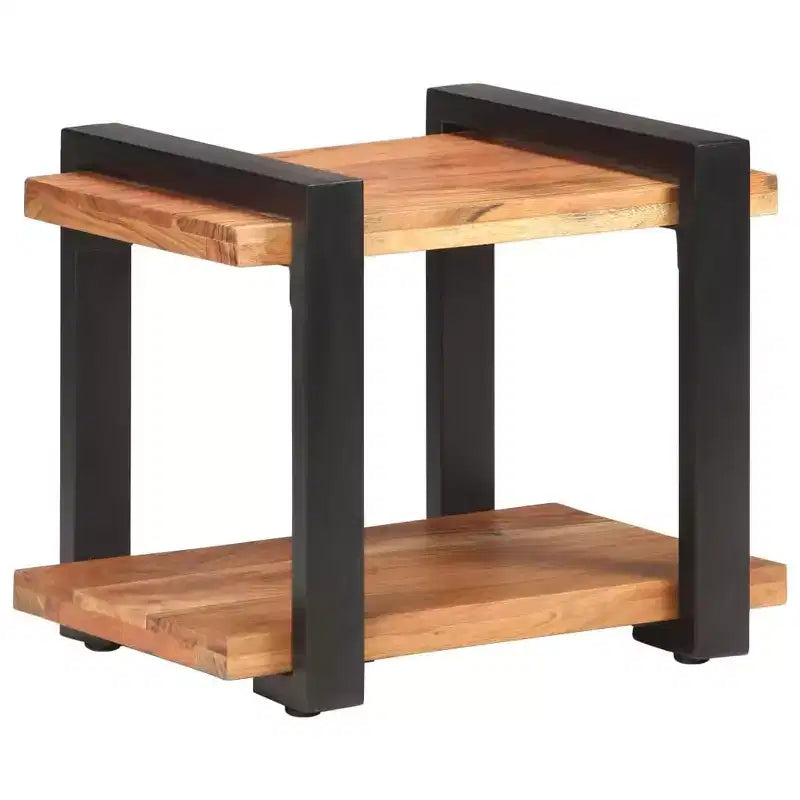 vidaXL Bedside Cabinet Natural wood Rough mango wood, iron Medium