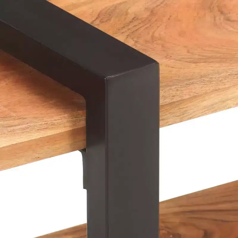 vidaXL Bedside Cabinet Natural wood Rough mango wood, iron Medium