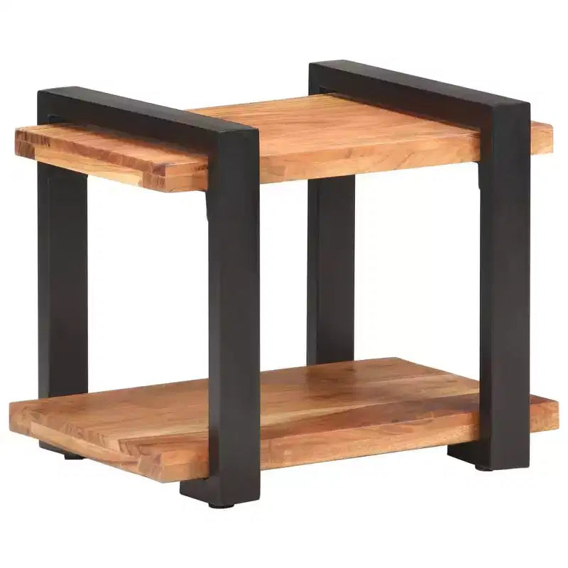 vidaXL Bedside Cabinet Natural wood Rough mango wood, iron Medium