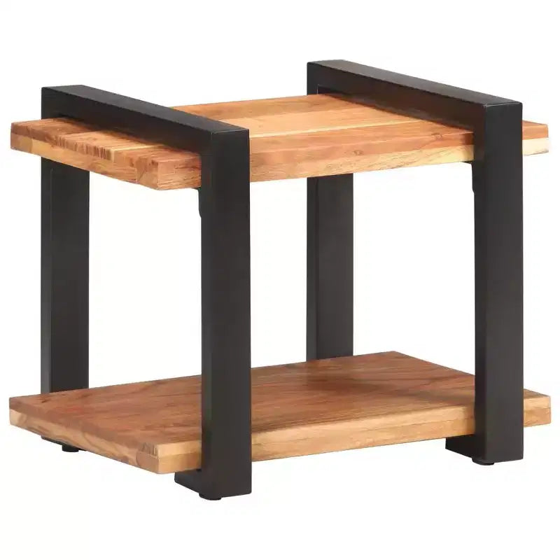vidaXL Bedside Cabinet Natural wood Rough mango wood, iron Medium