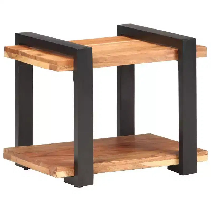 vidaXL Bedside Cabinet Natural wood Rough mango wood, iron Medium