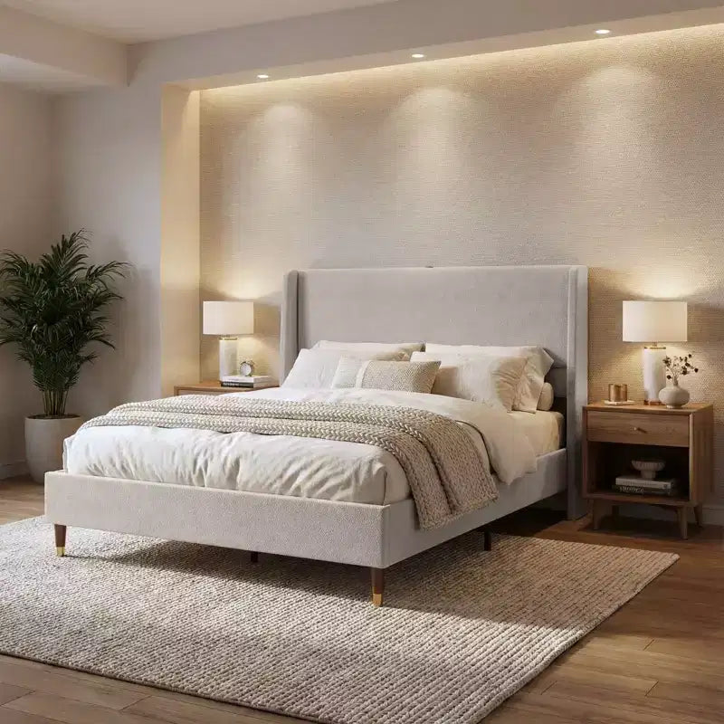Ora Maison Modern Upholstered Storage Bed