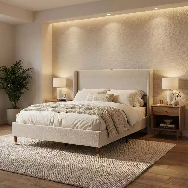 Ora Maison Modern Upholstered Storage Bed