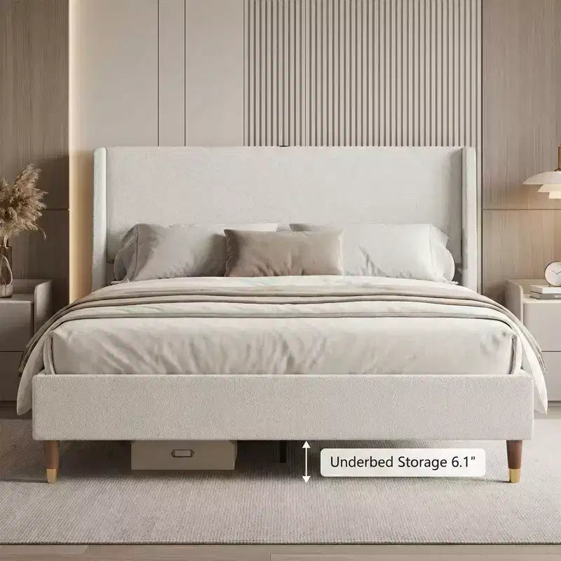Ora Maison Modern Upholstered Storage Bed