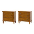 Teodosia 3-Drawer End Tbale Set of 2 |Hulala Home-BLACK