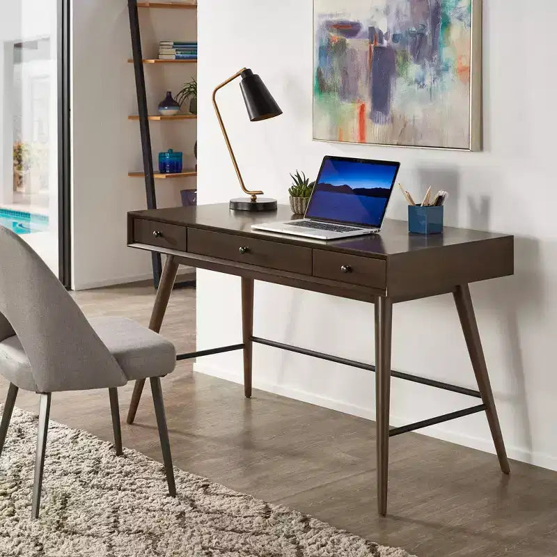 Foerster Wood 3-Drawer Writing Desk - iNSPIRE Q